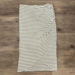 Max Studio Striped Wrap Pencil Skirt